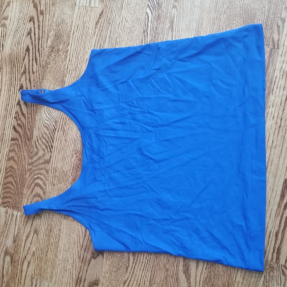 (2) Chico's Solid Color Nylon Blend Loose Fit Tank Top with Adjustable Straps